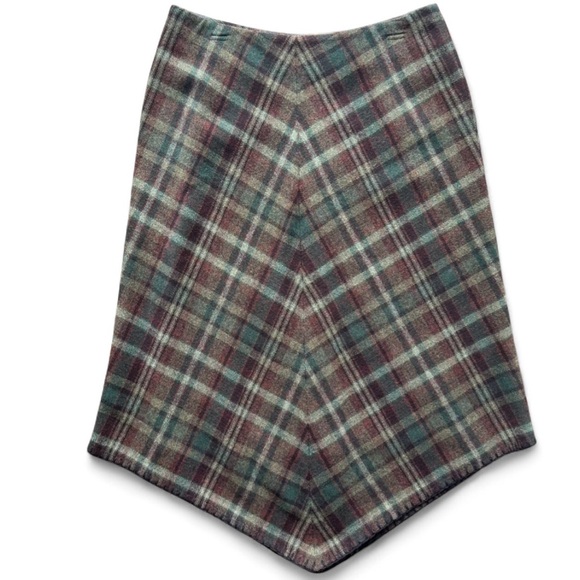 Ralph Lauren Dresses & Skirts - Ralph Lauren 100% Wool Vintage Green and Brown Plaid Skirt 10P